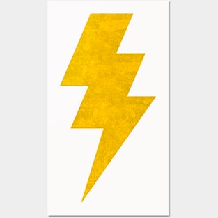 Lightning Bolt yellow Posters and Art